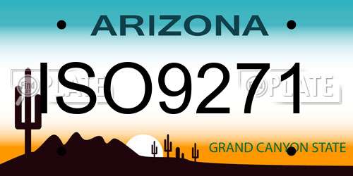 ISO9271 Arizona License Plate
