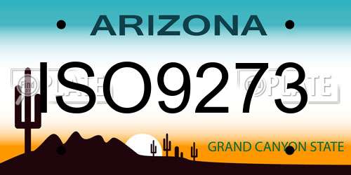 ISO9273 Arizona License Plate