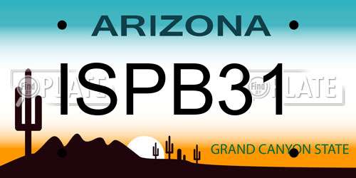 ISPB31 Arizona License Plate