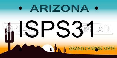ISPS31 Arizona License Plate