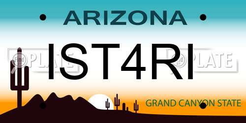 IST4RI Arizona License Plate