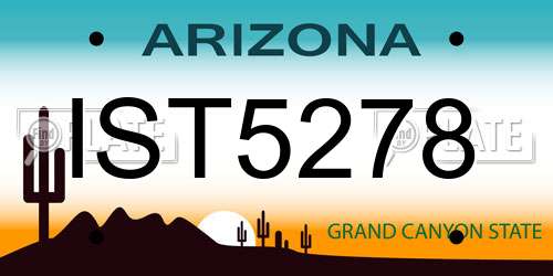 IST5278 Arizona License Plate