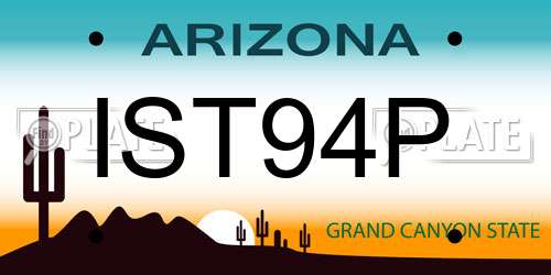 IST94P Arizona License Plate