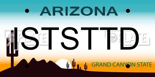 ISTSTTD Arizona License Plate