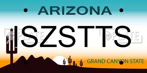 ISZSTTS Arizona License Plate