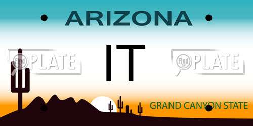 IT Arizona License Plate