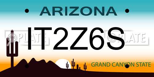 IT2Z6S Arizona License Plate
