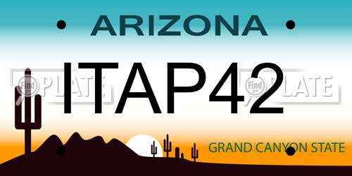 ITAP42 Arizona License Plate