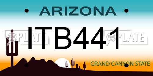 ITB441 Arizona License Plate
