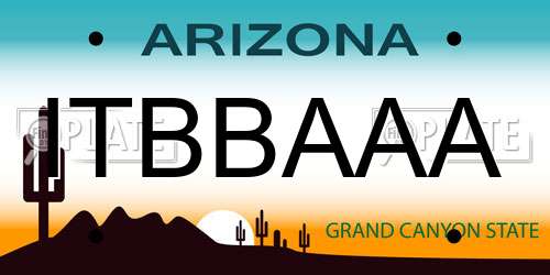 ITBBAAA Arizona License Plate