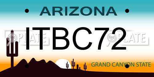 ITBC72 Arizona License Plate