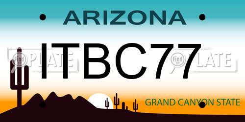 ITBC77 Arizona License Plate