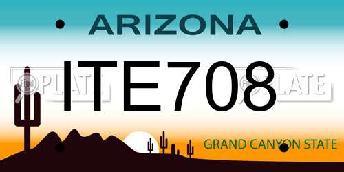 ITE708 Arizona License Plate