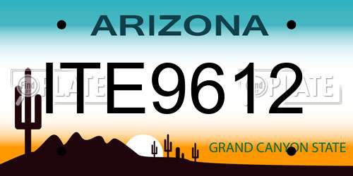 ITE9612 Arizona License Plate