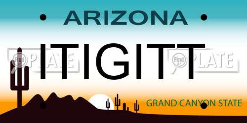 ITIGITT Arizona License Plate