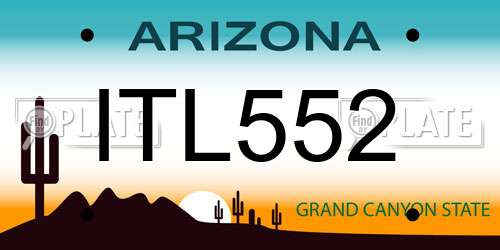 ITL552 Arizona License Plate