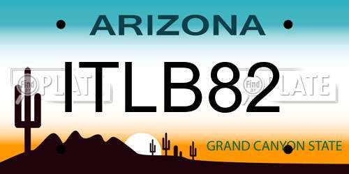 ITLB82 Arizona License Plate