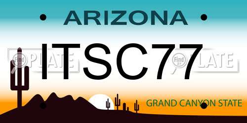 ITSC77 Arizona License Plate