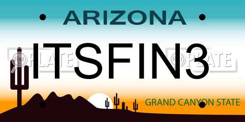 ITSFIN3 Arizona License Plate