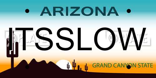 ITSSLOW Arizona License Plate