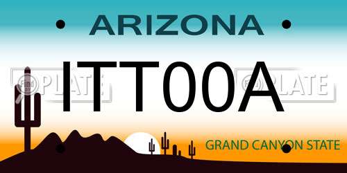ITT00A Arizona License Plate
