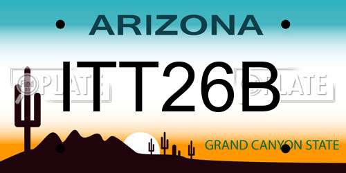 ITT26B Arizona License Plate