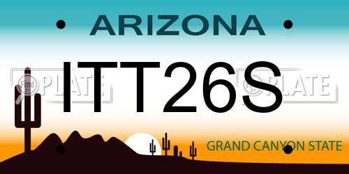 ITT26S Arizona License Plate