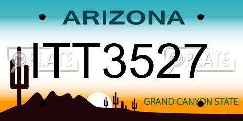 ITT3527 Arizona License Plate