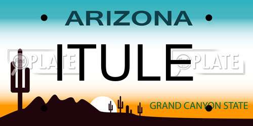 ITULE Arizona License Plate