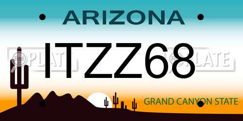 ITZZ68 Arizona License Plate