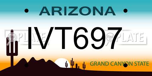 IVT697 Arizona License Plate