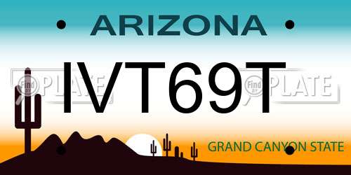 IVT69T Arizona License Plate