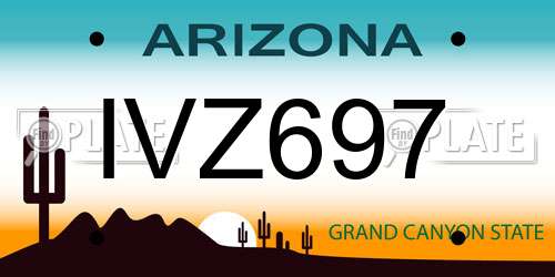 IVZ697 Arizona License Plate
