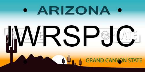 IWRSPJC Arizona License Plate