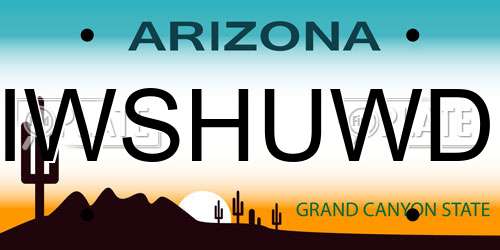 IWSHUWD Arizona License Plate