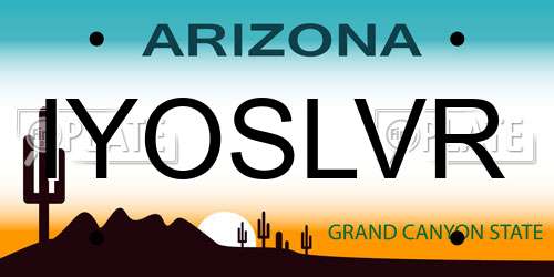 IYOSLVR Arizona License Plate