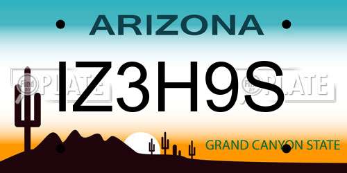 IZ3H9S Arizona License Plate