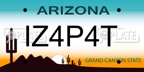 IZ4P4T Arizona License Plate