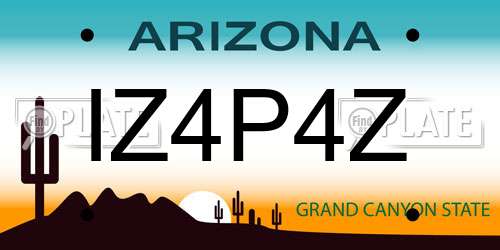 IZ4P4Z Arizona License Plate