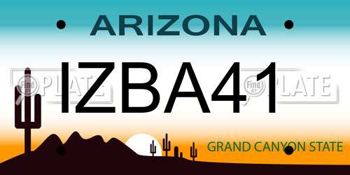 IZBA41 Arizona License Plate