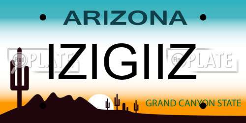 IZIGIIZ Arizona License Plate