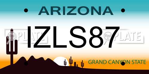 IZLS87 Arizona License Plate