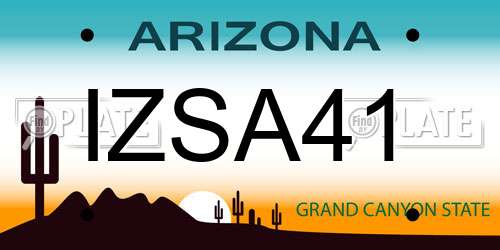 IZSA41 Arizona License Plate