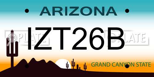 IZT26B Arizona License Plate