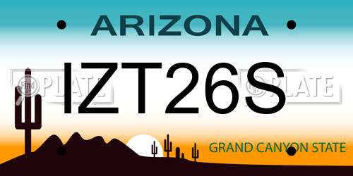 IZT26S Arizona License Plate