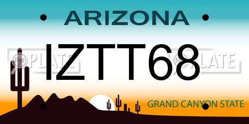 IZTT68 Arizona License Plate