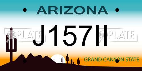 J157II Arizona License Plate