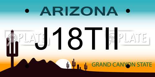 J18TII Arizona License Plate