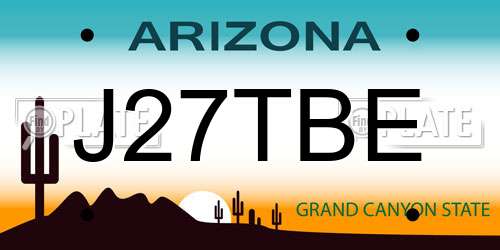 J27TBE Arizona License Plate