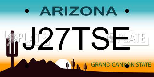 J27TSE Arizona License Plate